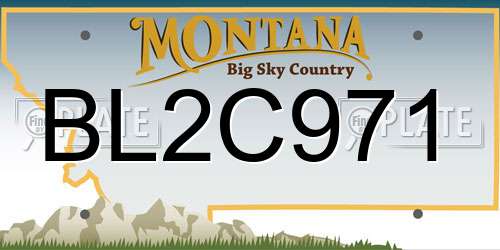 BL2C971 Montana License Plate
