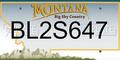 BL2S647 Montana License Plate