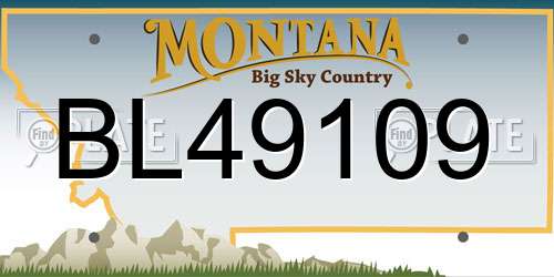 BL49109 Montana License Plate