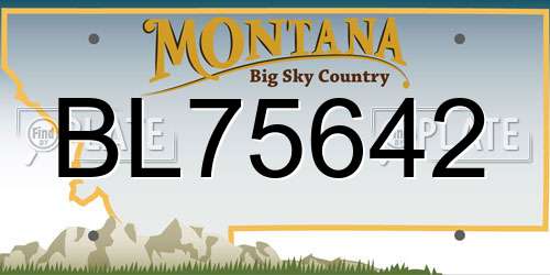 BL75642 Montana License Plate