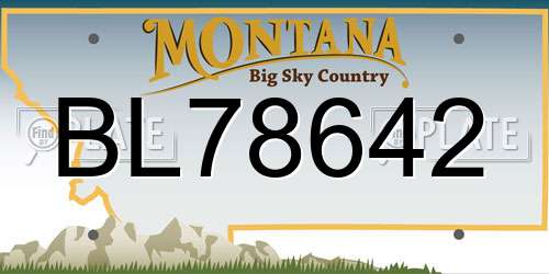 BL78642 Montana License Plate