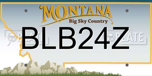 BLB24Z Montana License Plate
