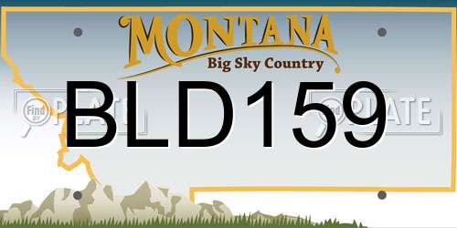 BLD159 Montana License Plate