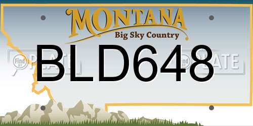 BLD648 Montana License Plate