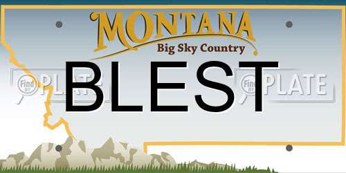 BLEST Montana License Plate