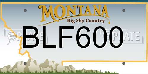 BLF600 Montana License Plate
