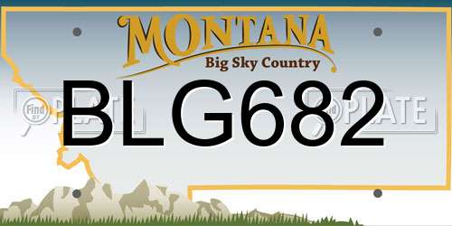 BLG682 Montana License Plate