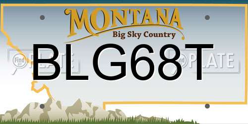 BLG68T Montana License Plate