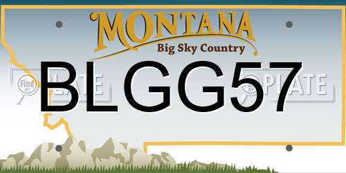 BLGG57 Montana License Plate