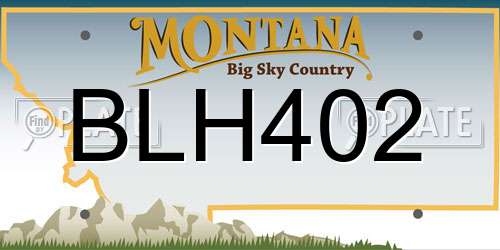BLH402 Montana License Plate