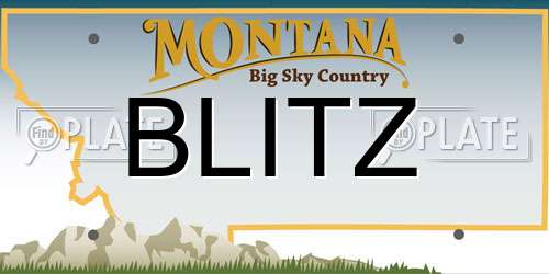 BLITZ Montana License Plate