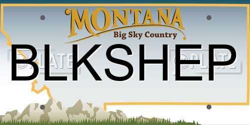 BLKSHEP Montana License Plate