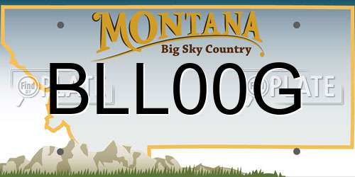 BLL00G Montana License Plate