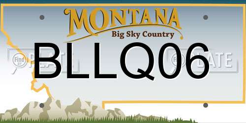 BLLQ06 Montana License Plate