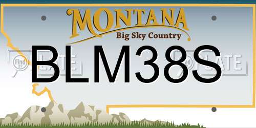 BLM38S Montana License Plate