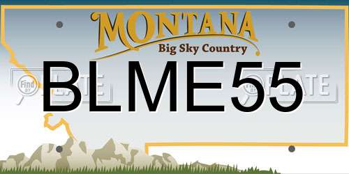 BLME55 Montana License Plate