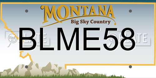 BLME58 Montana License Plate
