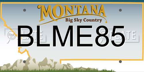 BLME85 Montana License Plate