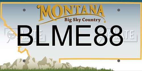 BLME88 Montana License Plate
