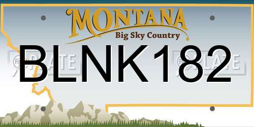 BLNK182 Montana License Plate