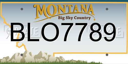 BLO7789 Montana License Plate