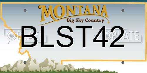 BLST42 Montana License Plate