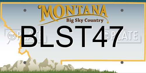 BLST47 Montana License Plate