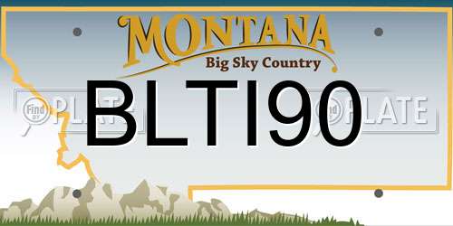 BLTI90 Montana License Plate