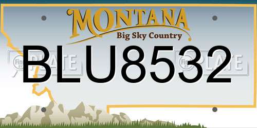 BLU8532 Montana License Plate