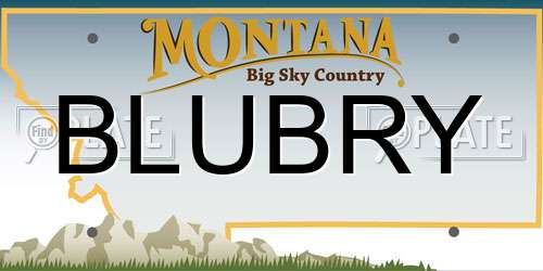 BLUBRY Montana License Plate