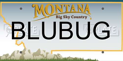 BLUBUG Montana License Plate