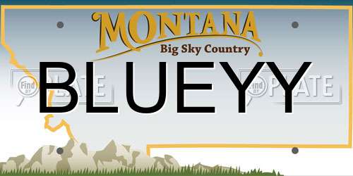 BLUEYY Montana License Plate