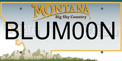 BLUM00N Montana License Plate