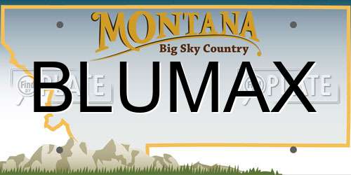 BLUMAX Montana License Plate