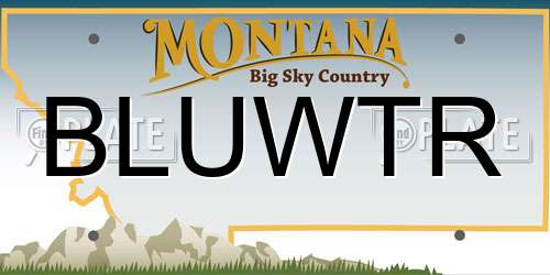 BLUWTR Montana License Plate