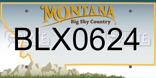 BLX0624 Montana License Plate