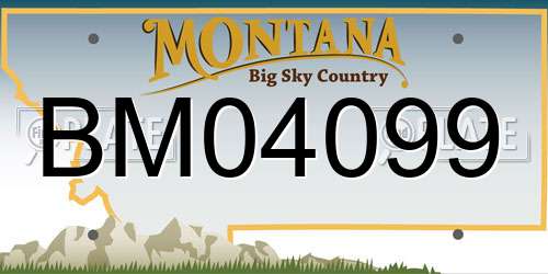 BM04099 Montana License Plate