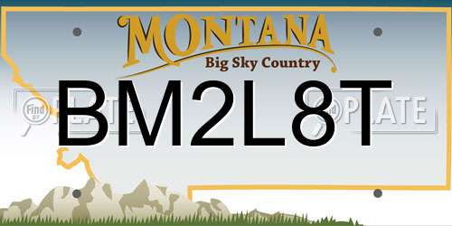 BM2L8T Montana License Plate