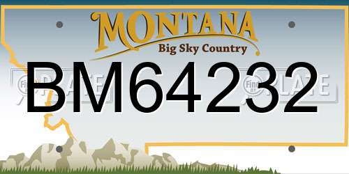 BM64232 Montana License Plate