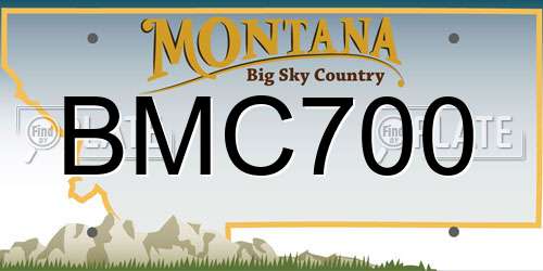 BMC700 Montana License Plate