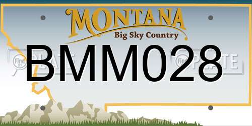 BMM028 Montana License Plate