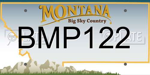 BMP122 Montana License Plate