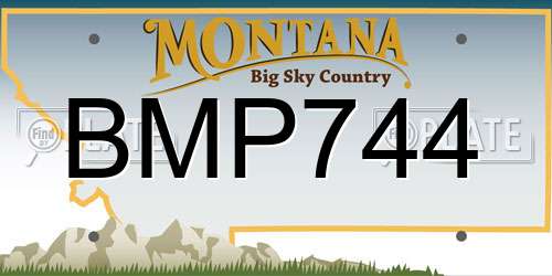 BMP744 Montana License Plate