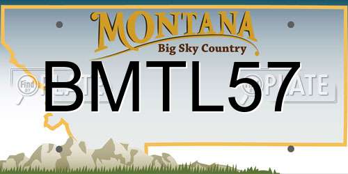 BMTL57 Montana License Plate