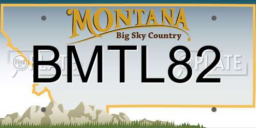 BMTL82 Montana License Plate
