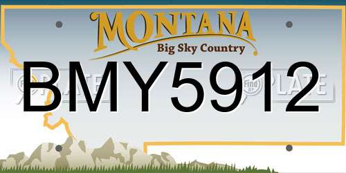 BMY5912 Montana License Plate