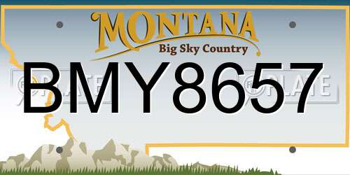 BMY8657 Montana License Plate