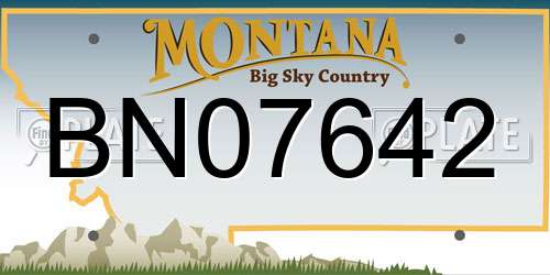 BN07642 Montana License Plate