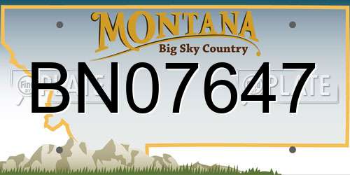BN07647 Montana License Plate