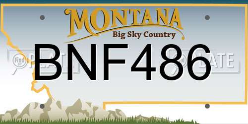 BNF486 Montana License Plate